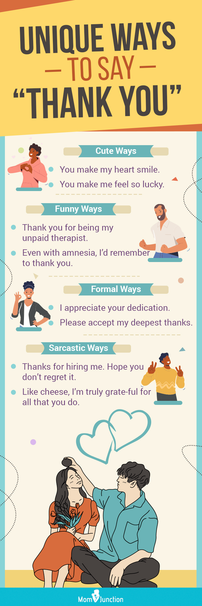 unique ways to say thank you (infographic) 