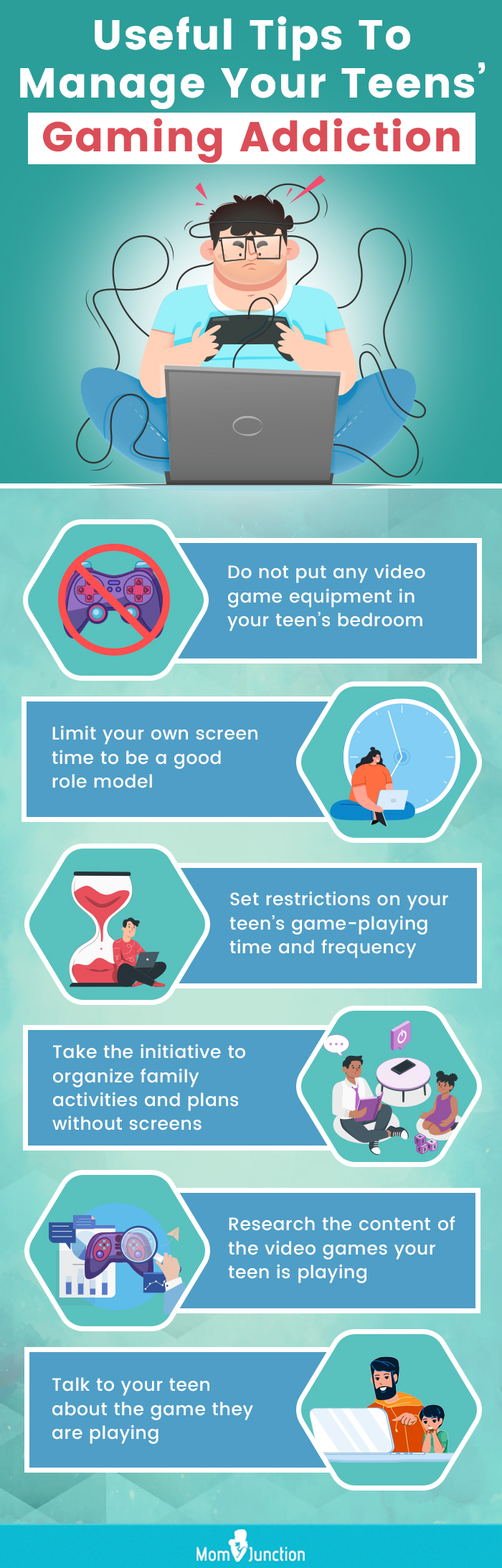 useful tips to manage your teens gaming addiction (infographic)