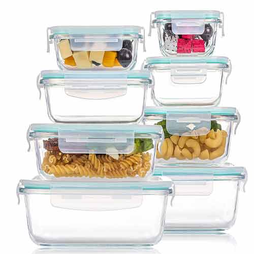 Clifftop 4-Piece 51 oz. and 35 oz. Borosilicate Glass Food Storage Con