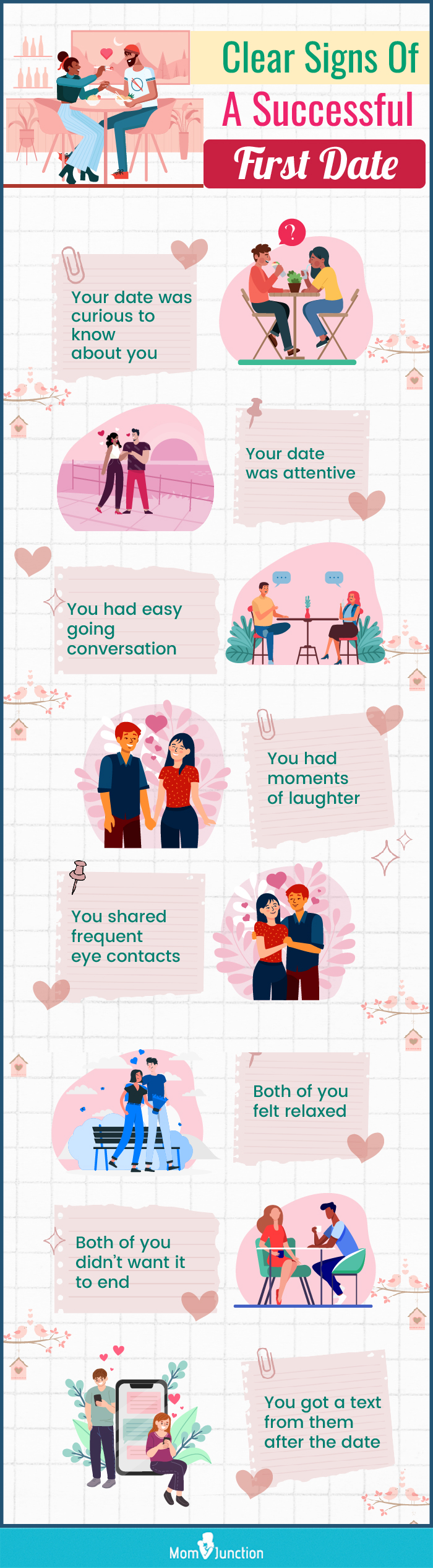 clear signs of a successful first date (infographic) 