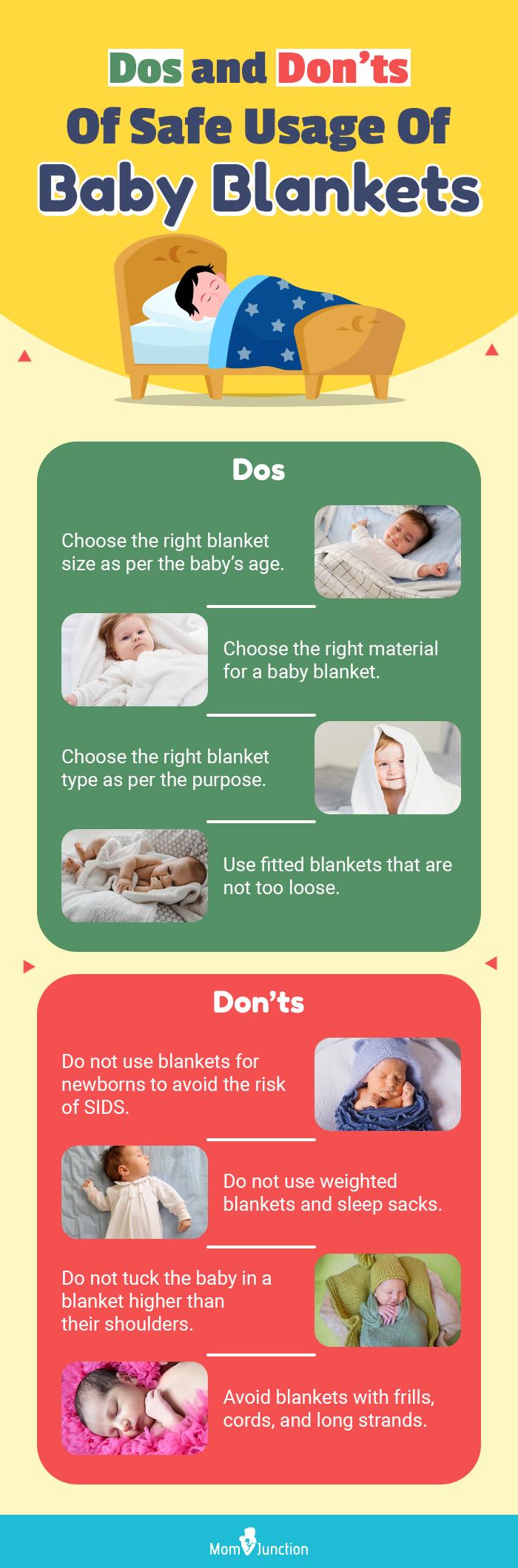 dos and don ts of safe usage of baby blankets (infographic)