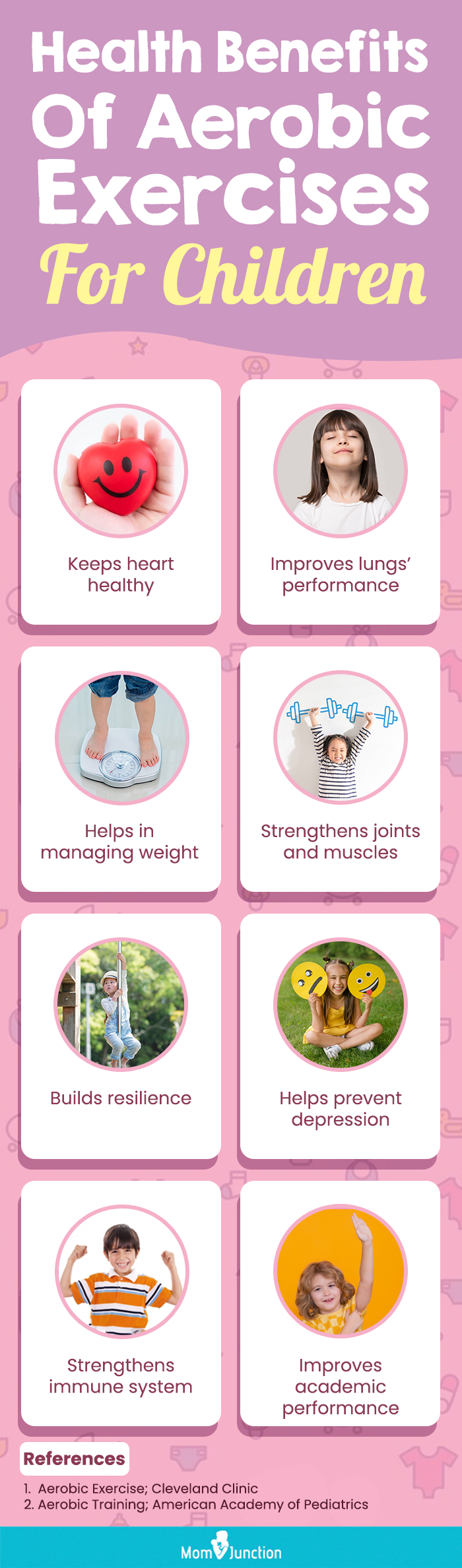 health benefits of aerobic exercises for children (infographic) 