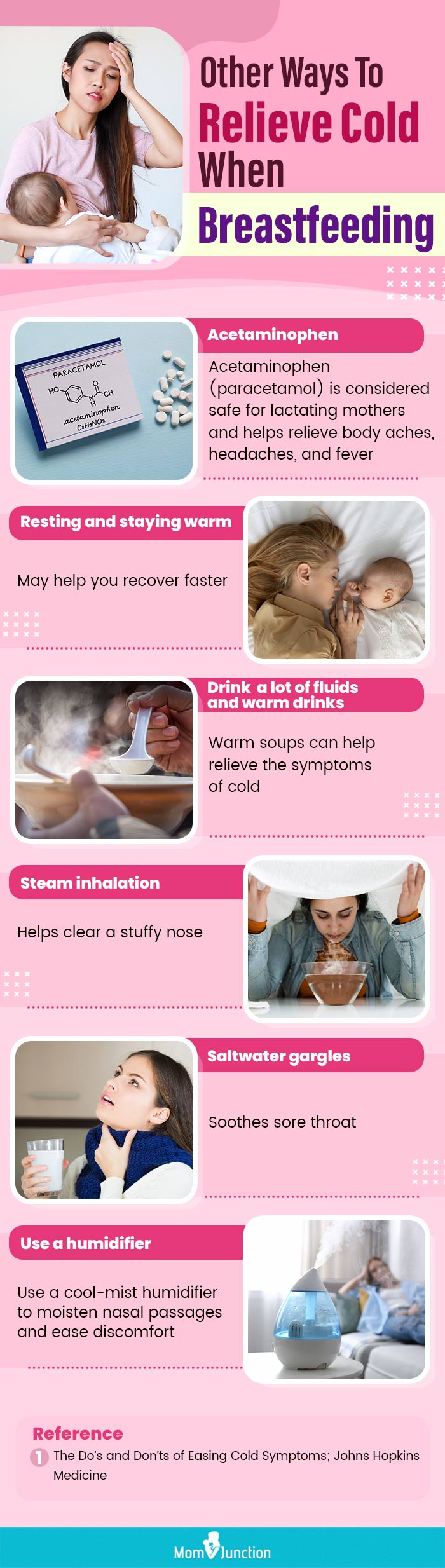 other ways to relieve cold when breastfeeding (infographic)