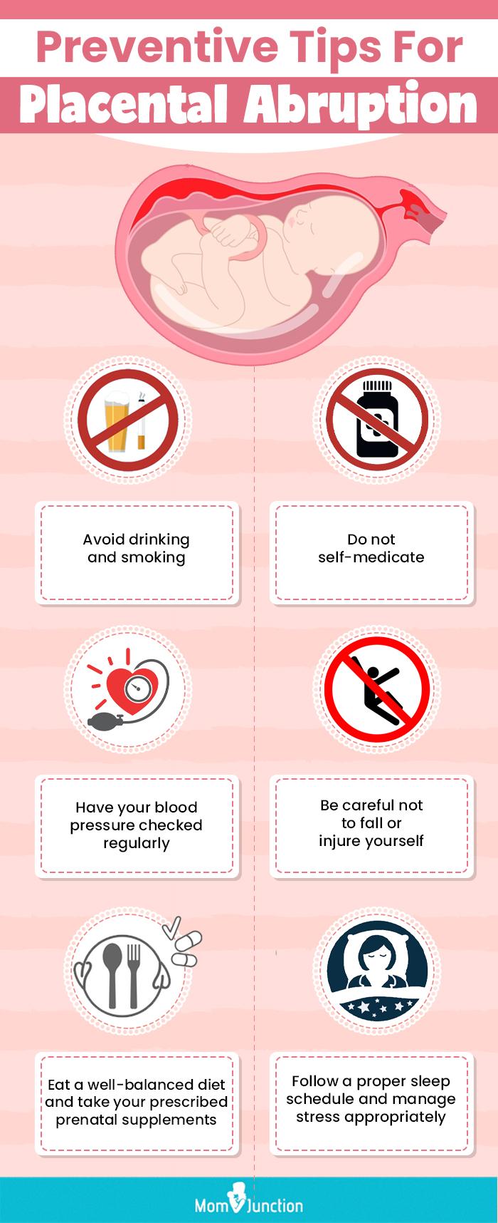 preventive tips for placental abruption (infographic)