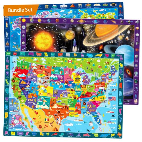 World Map Puzzle for Kids - 75 Piece - World Puzzles with Continents - Childrens Jigsaw Geography Puzzles for Kids Ages 5, 6, 7, 8-10 Year Olds - Glo