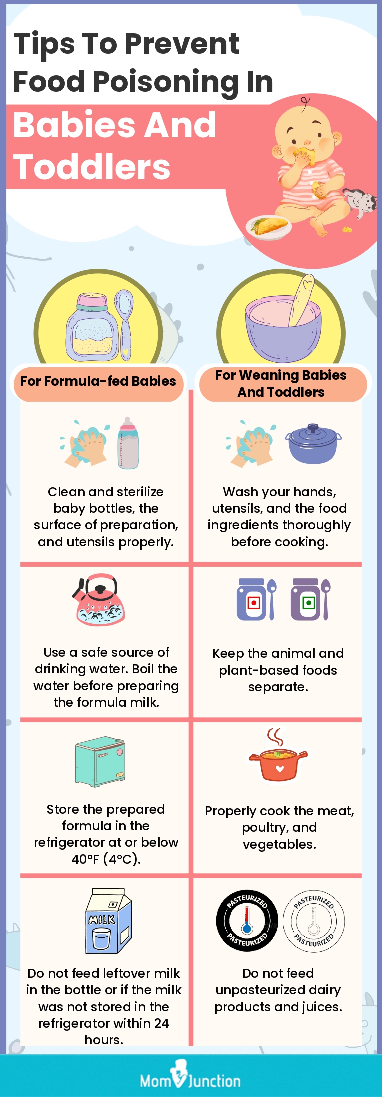 tips to prevent food poisoning in babies and toddlers(infographic)