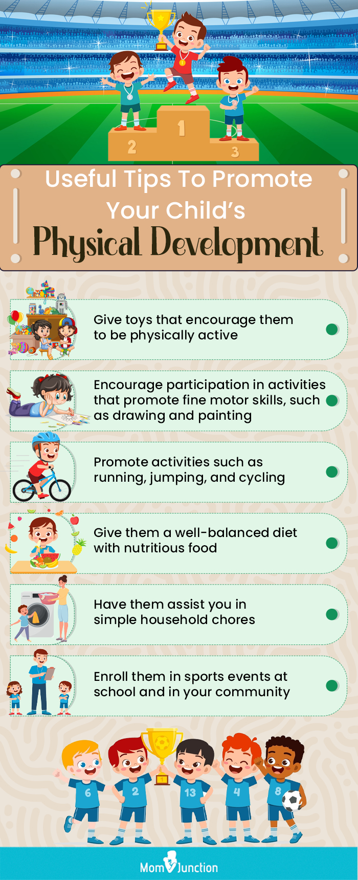 useful tips to promote your child s physical development (infographic)