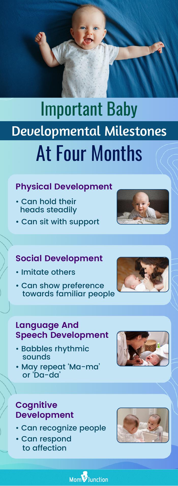 4-month-old baby: Development, Milestones & Growth