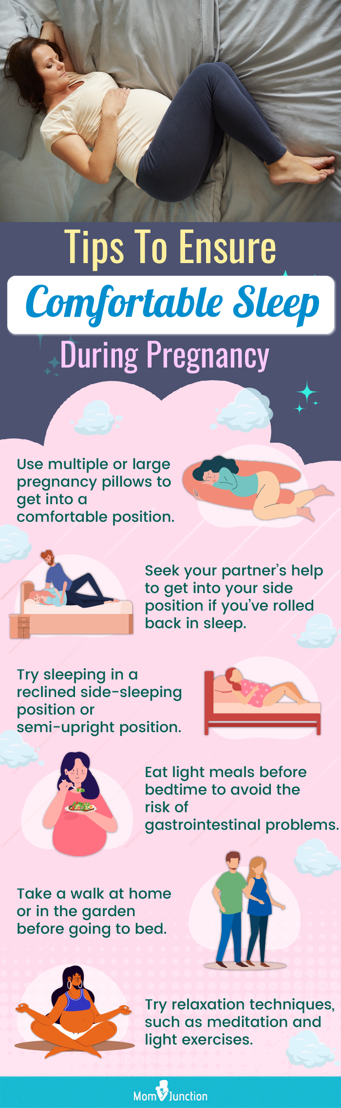 Best Sleeping Positions While Pregnant | Easier Pregnancy