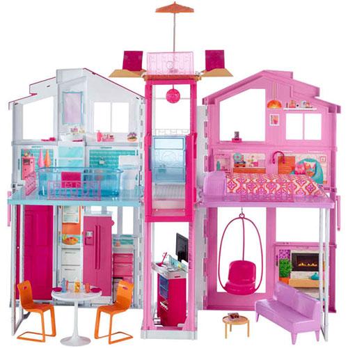 Barbie Dream House Pretend Play Set Girl Toy Gift Pool Slide Elevator New  Doll