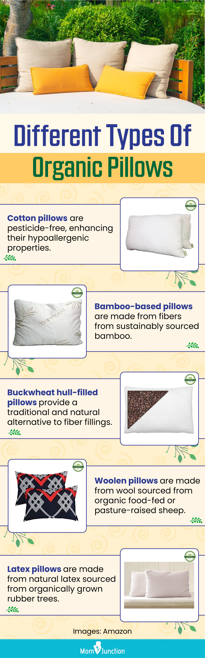 Different Types Of Organic Pillows
