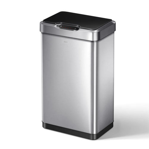  13 Gallon 50 Liter Kitchen Trash Can with Touch-Free & Motion  Sensor, Automatic Stainless-Steel Garbage Can, Anti-Fingerprint Mute  Designed Trash Bin Brushed Stainless Steel : Automotive