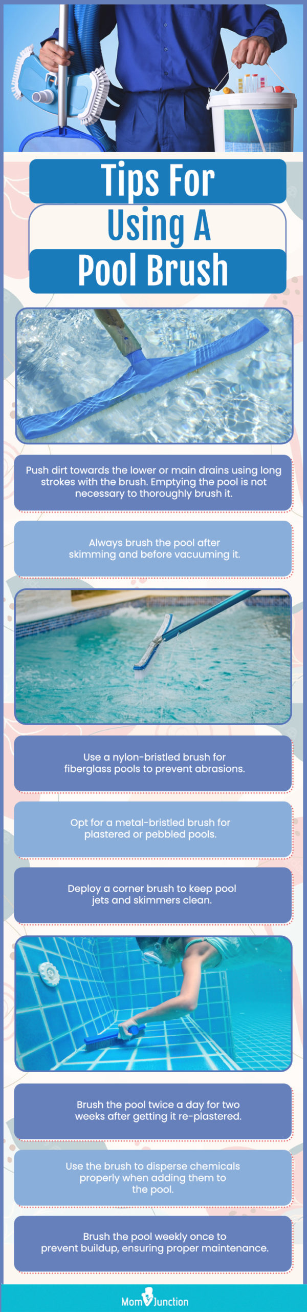 5.75 All-Purpose Hand-Held Swimming Pool Scrub Brush