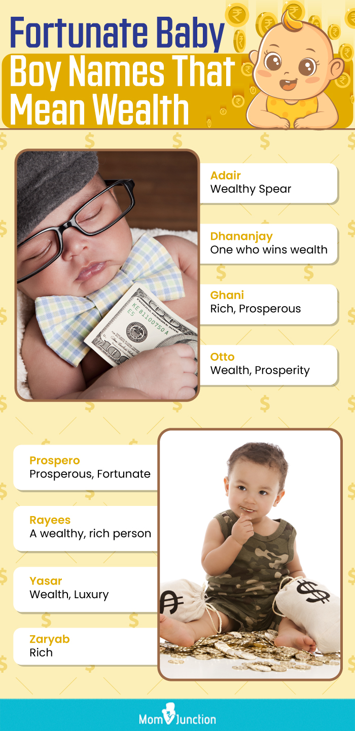 fortunate baby boy names that mean wealth (infographic)
