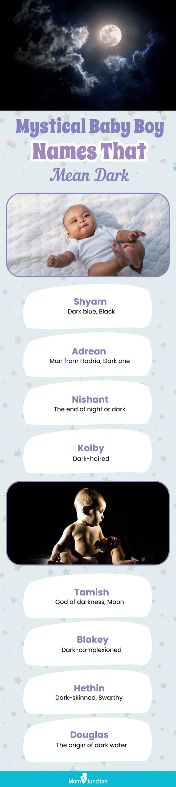 mystical baby boy names that means dark (infographic)