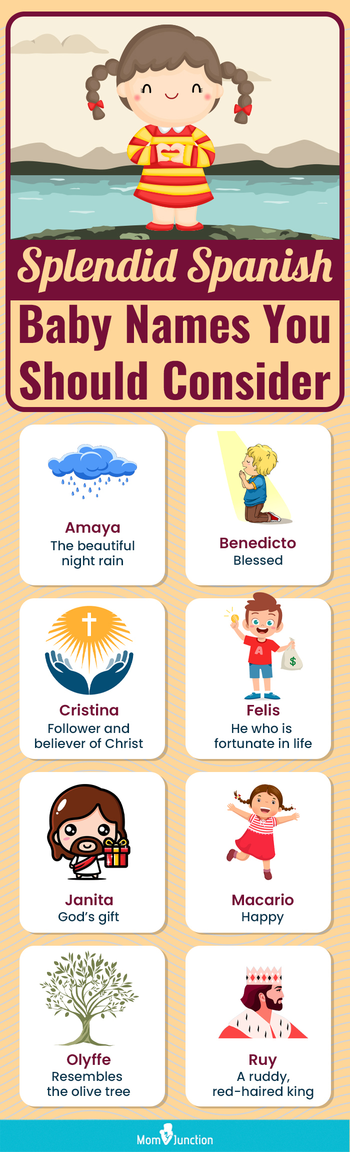 splendid spanish baby names you should consider (infographic)