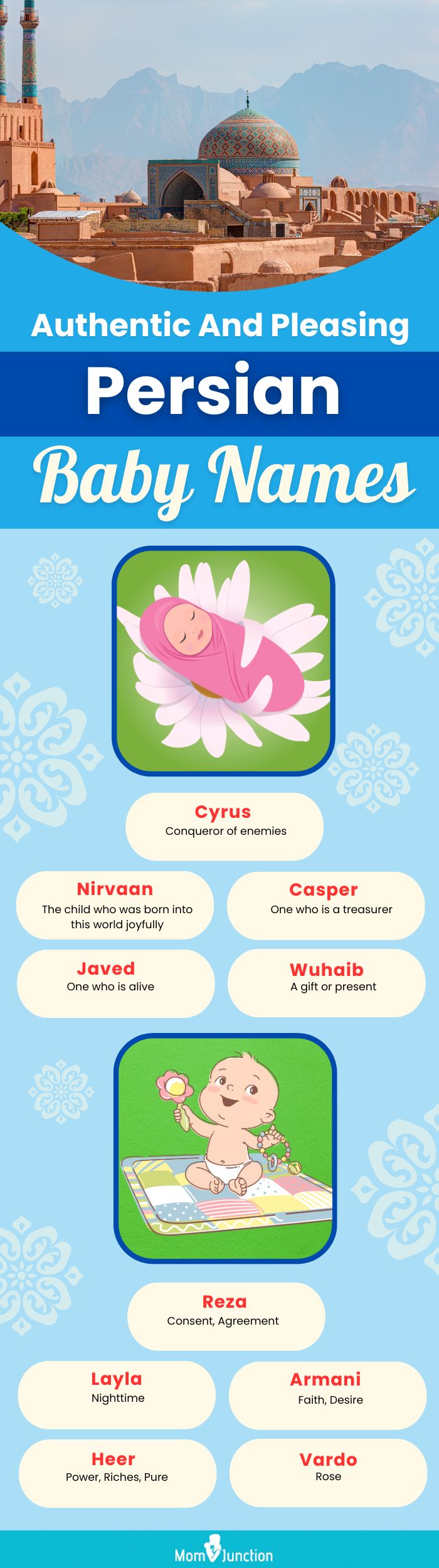 authentic and pleasing persian baby names (infographic)