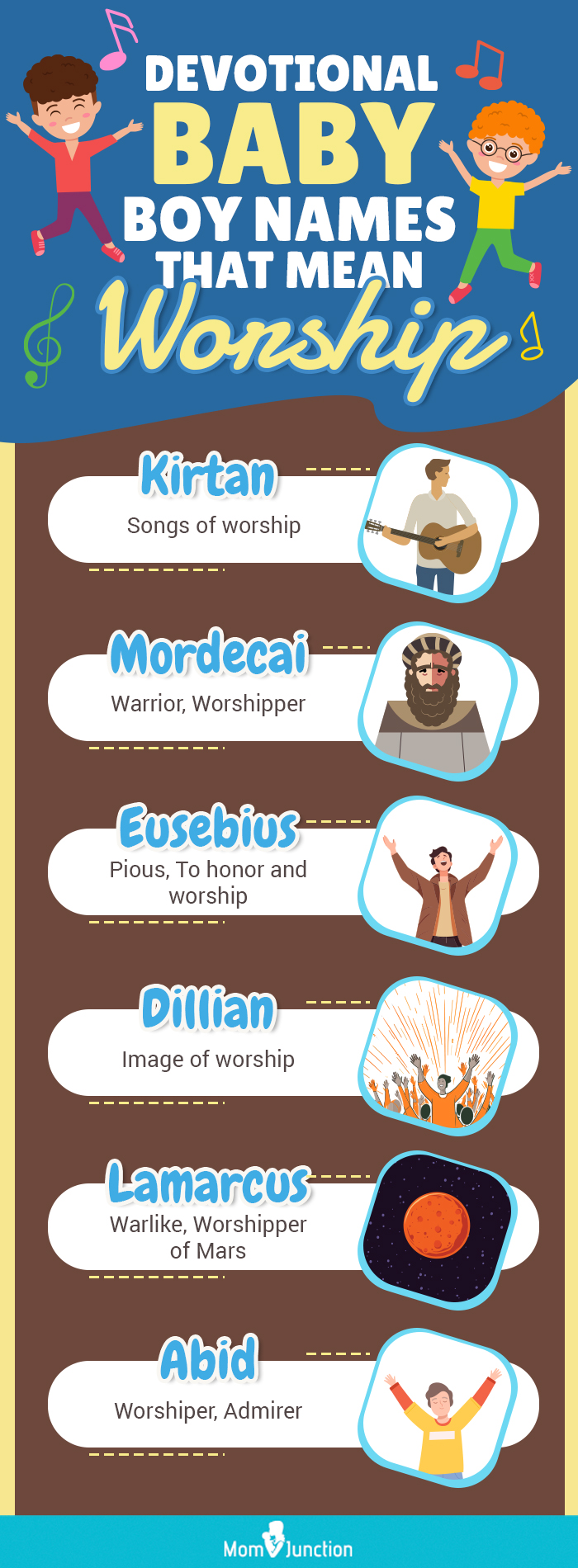 devotional baby boy names that mean worship (infographic)
