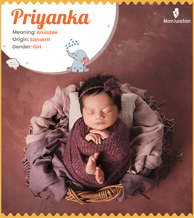 Priyanka, a sweet name for a friendly girl