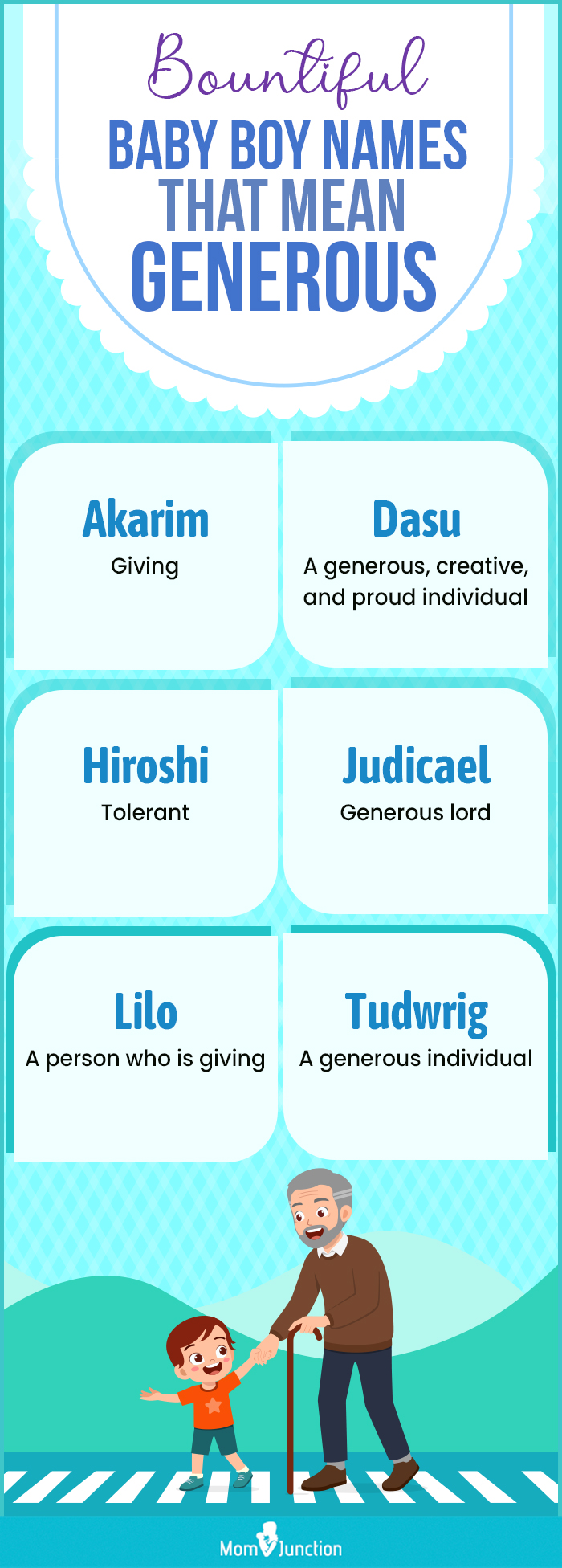 bountiful baby boy names that mean generous (infographic)