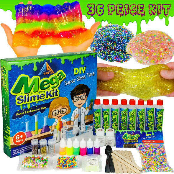 Laevo Rainbow Slime Kit for Girls and Boys - Slime DIY Supplies Slime Kits - Slime Making Kit Cloud Slime Kit for Boys - DIY Slime Kit