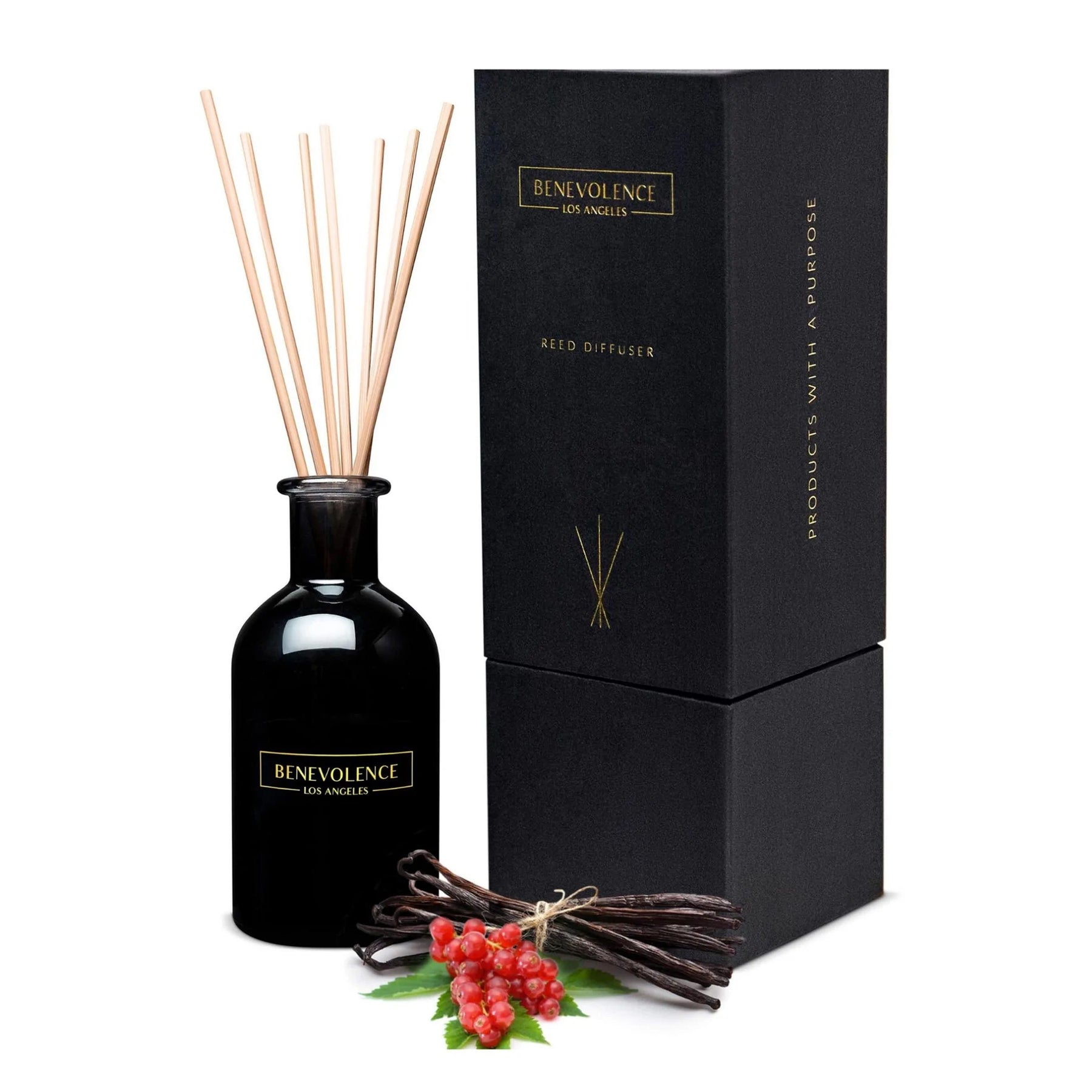 Cocorrína Clean Linen Reed Diffuser Set w Preserved Baby's Breath