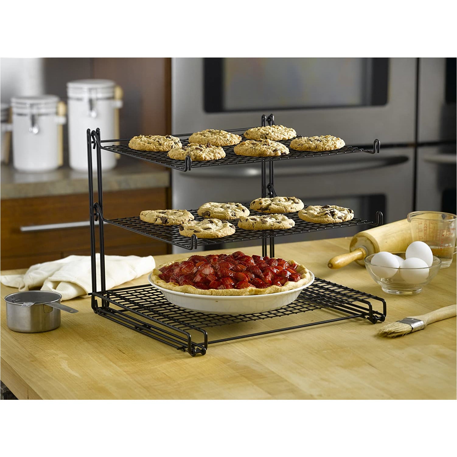  Stainless Steel Wire Cooling Rack-14x20-Ultra Heavy Duty,  Commercial Grade, Extra Large-Cool Cookies, Cakes & Bread-Perfect for Baking  Meat & Bacon-Fits 3/4 Big Sheet Pan-Oven & Dishwasher Safe: Home & Kitchen