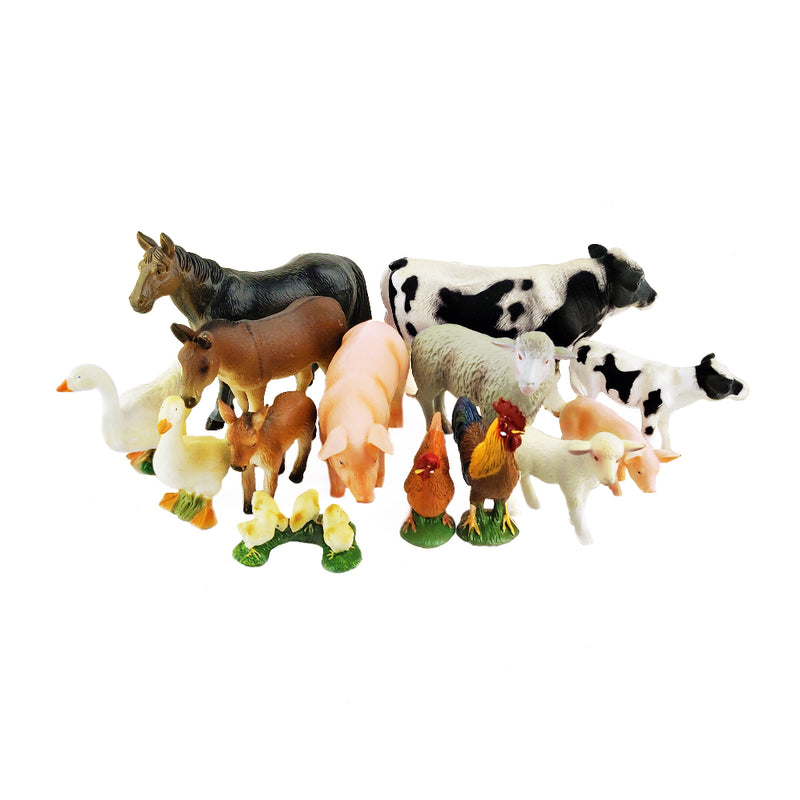 Set of 12 Miniature Resin Farm Animal Figurines 2 Inches