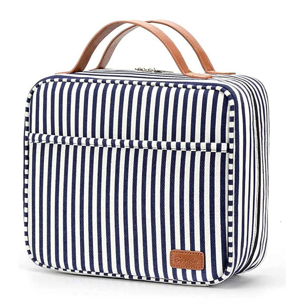 Striped Travel Toiletry Bag with Detachable TSA Approved – Relavel