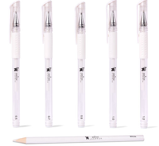  AKARUED White Paint Pen for Art - 8 Pack Acrylic White