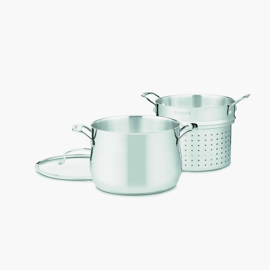  Cooks Standard Pasta Pot 18/10 Stainless Steel 12 Quart,  Spaghetti Cooker Steamer Stock Pot Multipots with Strainer Insert,  Stainless Steel Lid, 4-Piece Set: Home & Kitchen