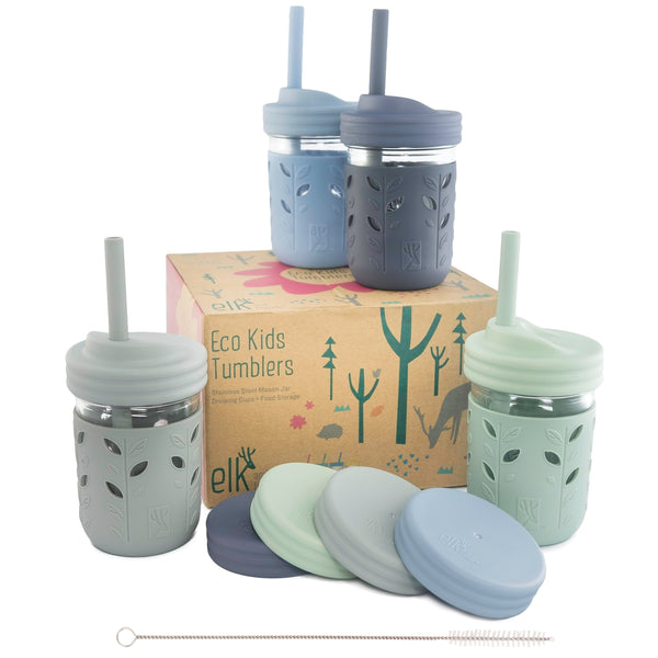 LITTLE ECOS Toddler straw cups spill proof | Set of 2 Stainless steel Baby  straw sippy cups for todd…See more LITTLE ECOS Toddler straw cups spill