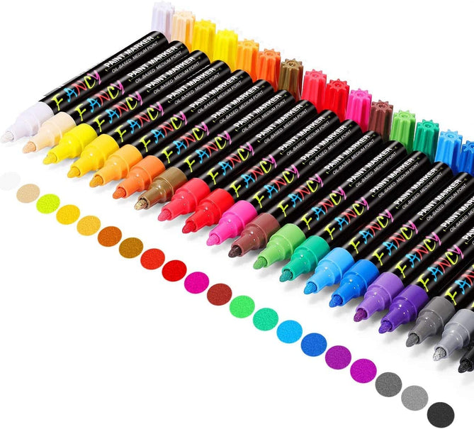 Fine Tip Chalk Markers - Pack of 10 Neon Color Pens - Non Toxic Wet Erase Chalkboard Window Glass Pen - 3mm Reversible Bullet & Chisel Nib