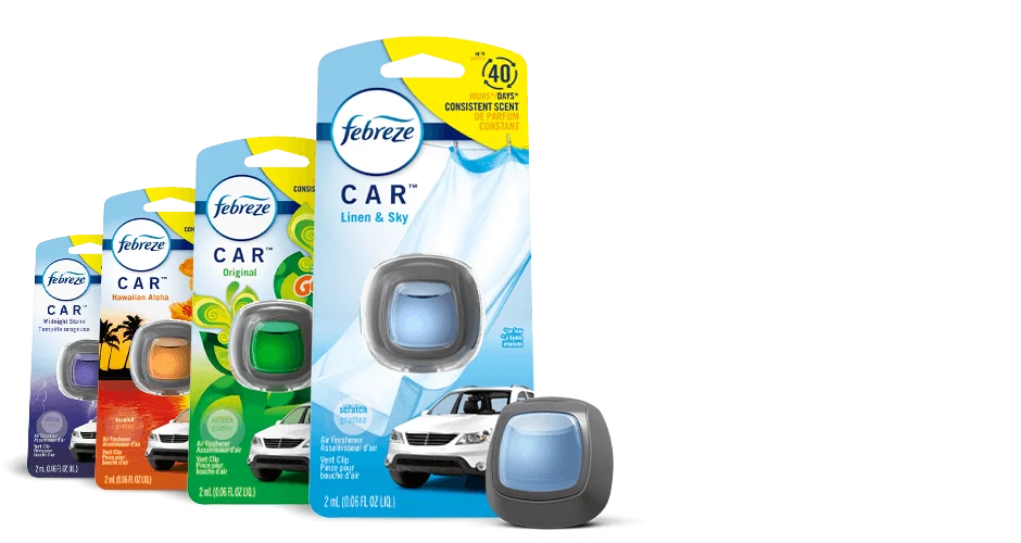 California Scents Spillproof Car Air Freshener - The Best Car Air Freshener  and Odor Eliminator for Your Vehicle, Ice, 4 Packs