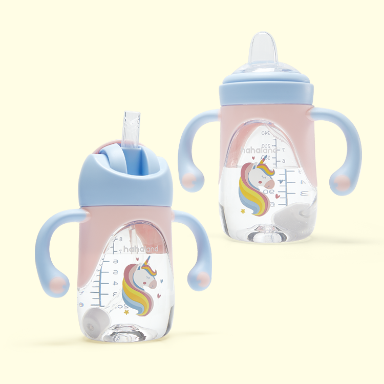 1+ Year Old Sippy Cups - Spill Proof, Weighted Straw - Easy