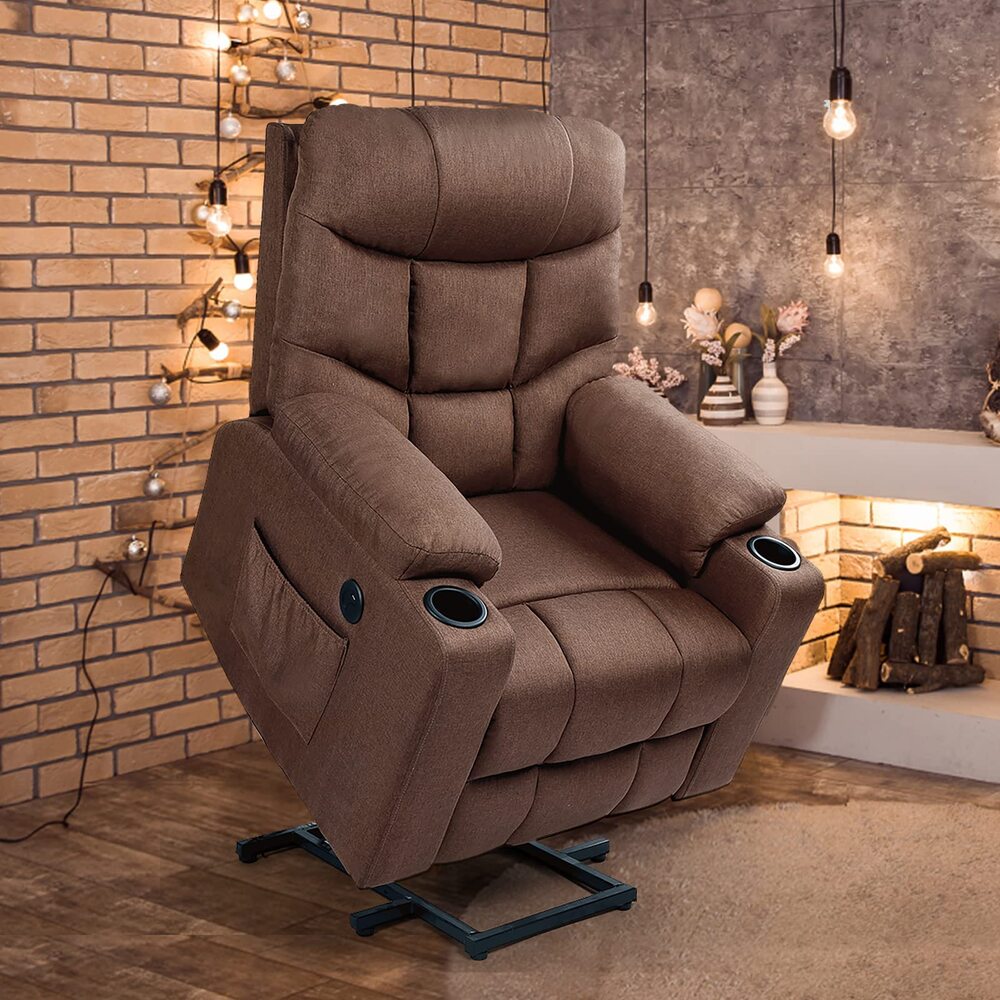 Electric Recliner Chairs, Small Power Recliner Chair on Clearance, Home  Theater Recliners with USB Port, Thick Back Cushion, Ergonomic Narrow Recliner  Chair for Small Spaces