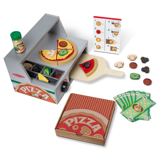 Number 1 in Gadgets 11 Piece Pizza Set for Kids; Play Food Toy Set; Great  for a Pretend Pizza Party; Fast Food Cooking and Cutting Play Set Toy.
