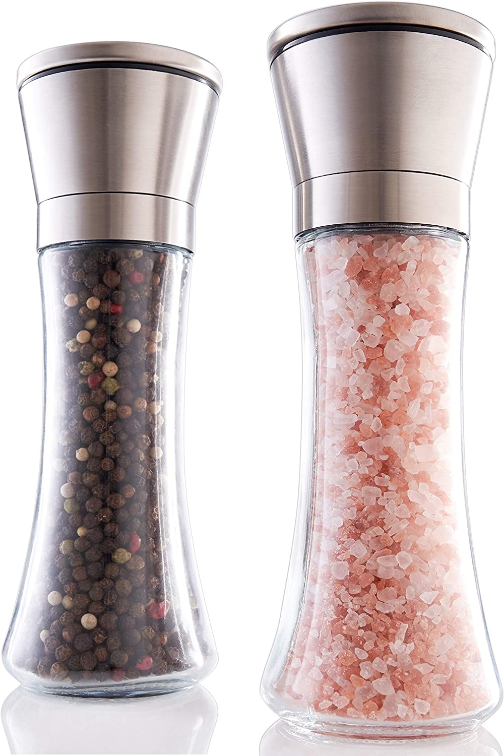 THE KIER Salt & Pepper Glass Duo Grinder Set, 7 – Urban Gourmet