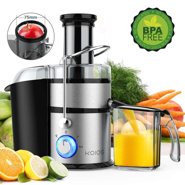 Juicer, 600W Juicer Machine with 3.5 Inch Wide Chute for Whole Fruits, High  Yield Juice Extractor with 3 Speeds, Easy to Clean with Cleaning Brush