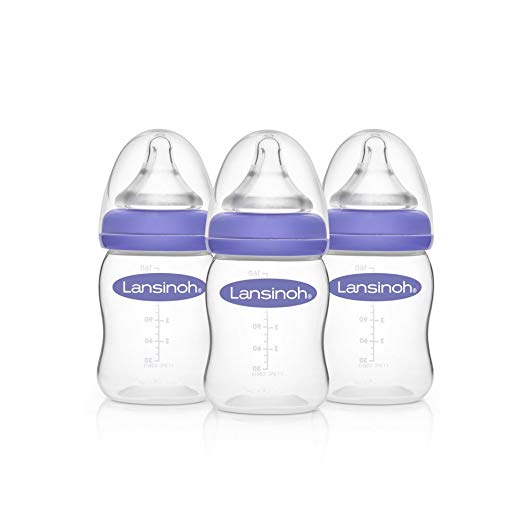 Thyseed Weaning Baby Bottles Wide Neck Straw Breastmilk Storage