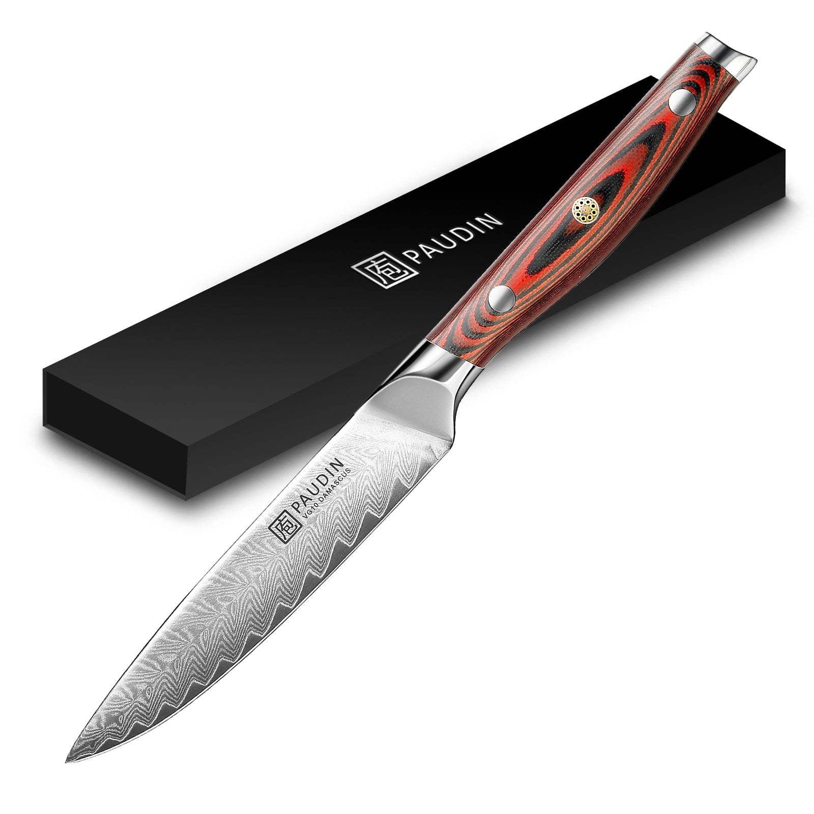OAKSWARE 5.5-Inch Kitchen Utility Knife, German Stainless Steel, Full Tang,  Paring Knife Kitchen Knife Chef Knife for Cutting, Peeling, Slicing Fruit