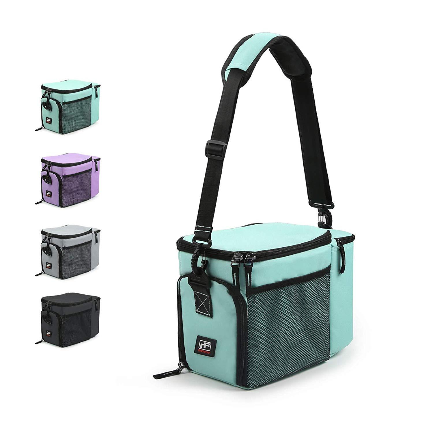  Meal Prep Lunch Bag/Box For Men, Women + 3 Large Food  Containers (45 Oz.) + 2 Big Reusable Ice Packs + Shoulder Strap + Shaker  With Storage. Insulated Lunchbox Cooler Portion