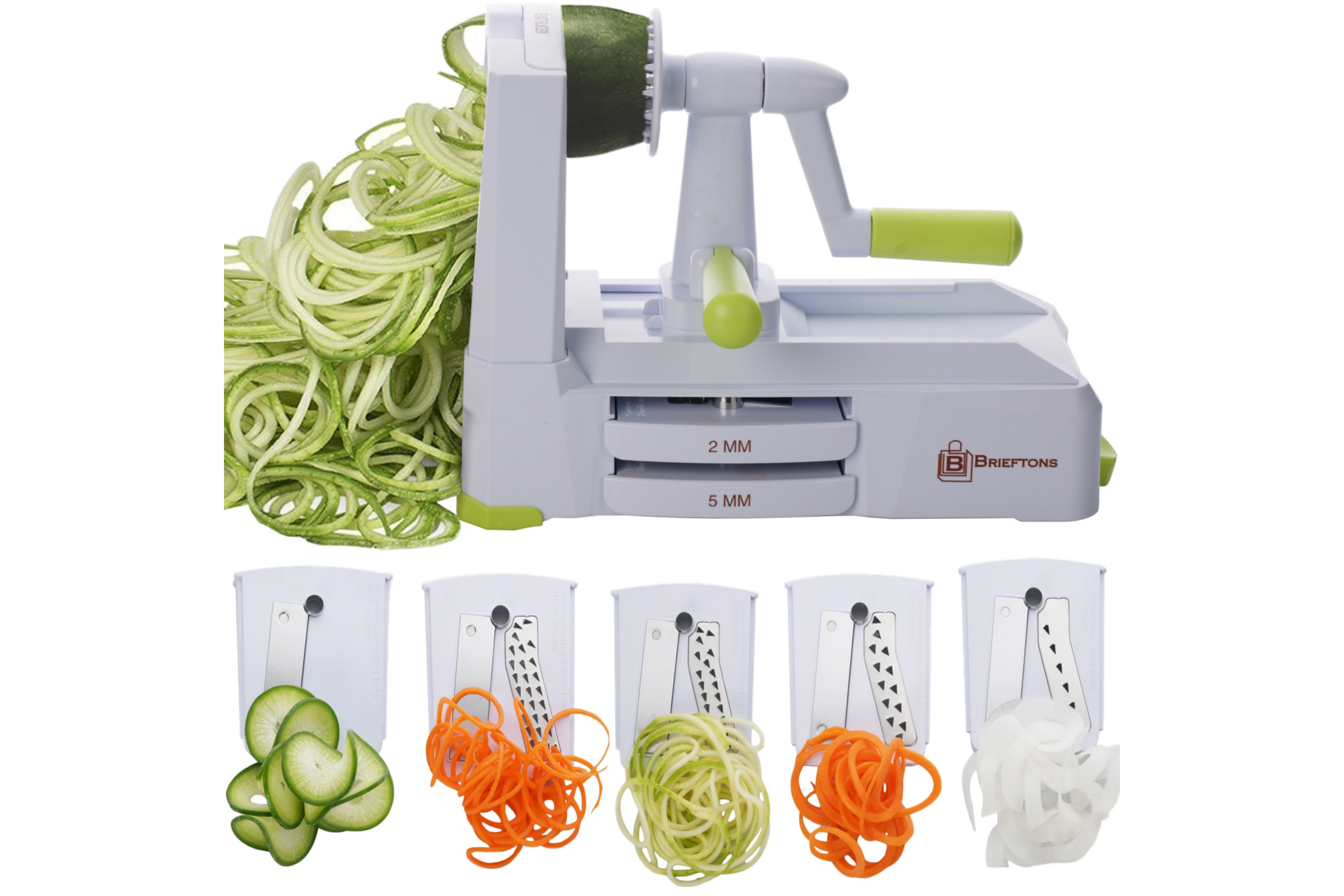 Noodle Maker Zoodler Design Stainless Steel Vegetable Spiralizer 3 Blade  Size