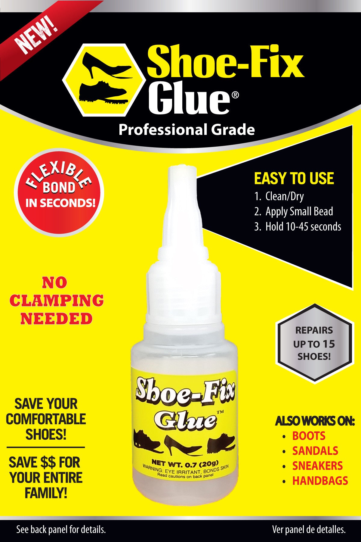 Magic Leather Repair Glue, Quick Bonding Fast Dry Glue