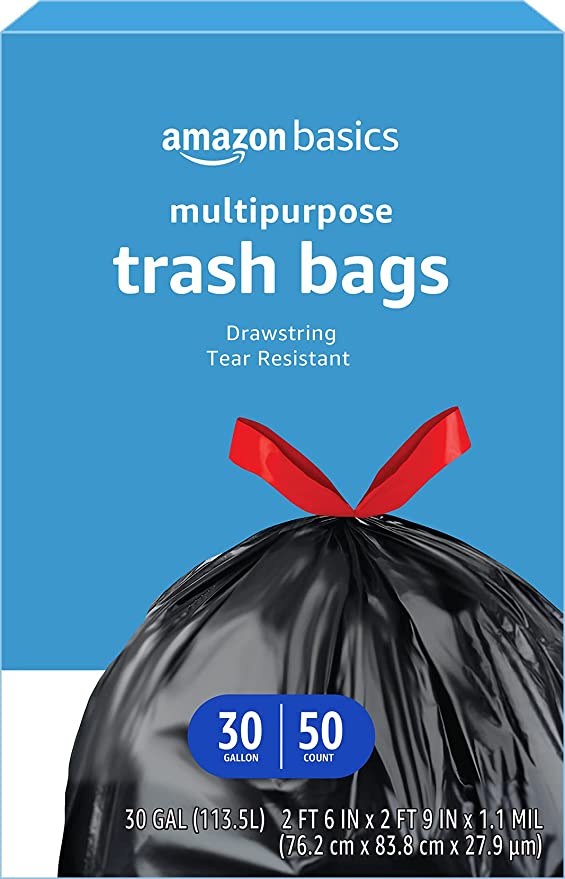 8 Gallon Kitchen Trash Bags with Drawstring Handles, Heavy Duty Custom Fit  Design for Standard 30 Liter Kitchen Trash Cans, Code 30S, 60 CountDefault  Title in 2023