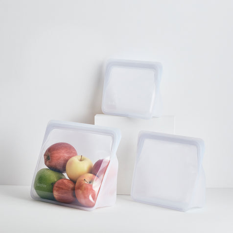 Viturio Reusable Food Storage Bags – 20 BPA-Free Leakproof Ziplock Bags  Made of Recyclable, Food Grade, Extra-Thick PEVA Plastic – 10 Medium  Sandwich