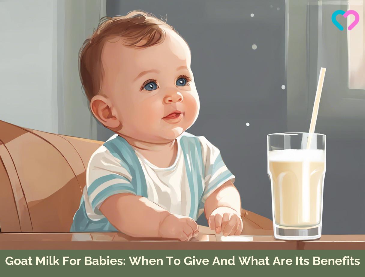 Giving goat sale milk to babies